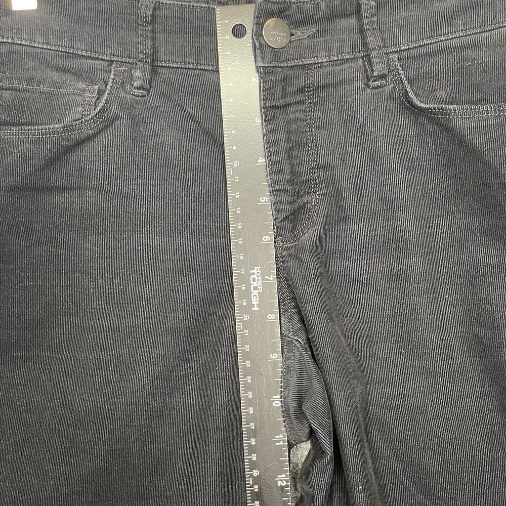 Loft Jeans Womens 6 28 Black Corduroy Modern Straight Cords Minimalist Stretch - Picture 6 of 12